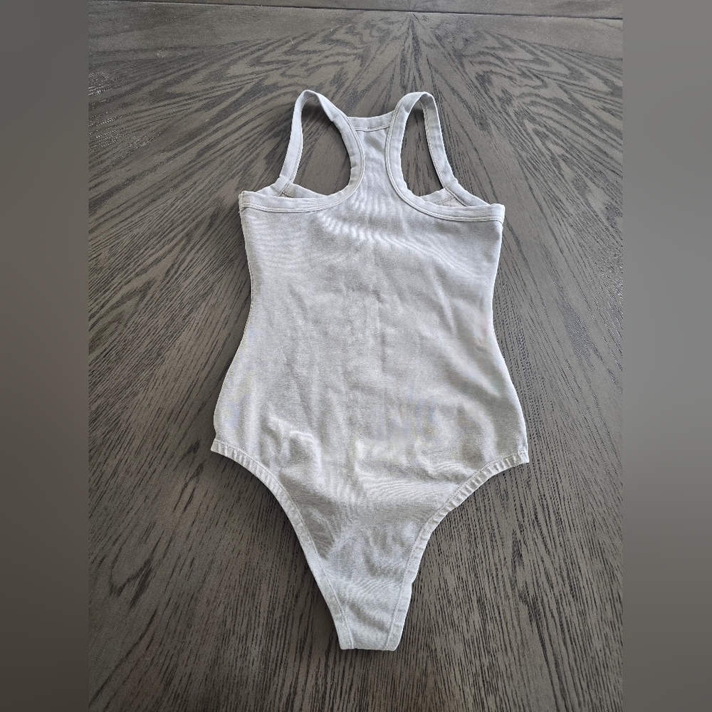 White Racerback Bodysuit - Picture 3 of 4